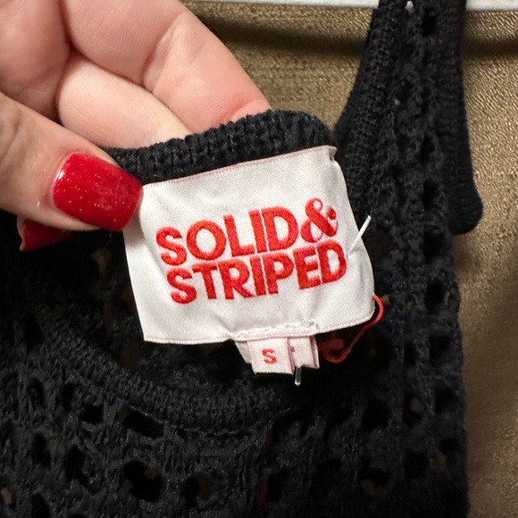 SOLID & STRIPED Black Crochet Swim Coverup - Picture 3 of 7